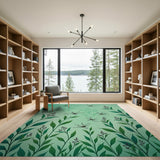 Dragonfly Meadow Green Area Rug