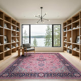 Pink Persian Medallion Area Rug