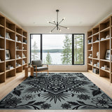 Grey Heritage Tribal Geometric Heritage Tribal Area Rug