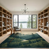 Mountain Forest Valley Area Rug
