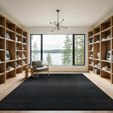 Black and White Black White Halftone Dot Grid Area Rug
