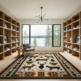 Heritage Tribal Deer Area Rug