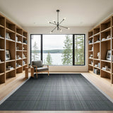 Black White Geometric Gradient Area Rug