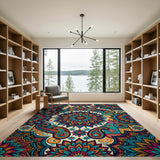 Vibrant Paisley Mandala Area Rug
