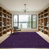 Purple Musical Score Area Rug