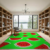 Multi-color and Patterns Playful Watermelon Slices Area Rug