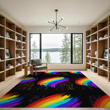 Rainbow Dance Silhouettes Area Rug