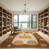 Adorable Cartoon Bear Bubbles Kids Area Rug