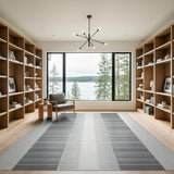 Black and White Vertical Modern Black White Vertical Stripe Area Rug