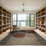 Geometric Modern Area Rug with Bold Circles