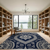 Navy Mandala Persian Area Rug