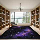 Multi-color and Patterns Cosmic Purple Nebula Galaxy Area Rug