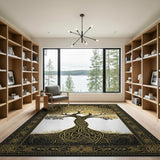 Golden Celtic Tree of Life Heritage Rug