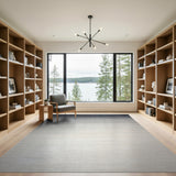 Gradient Black to White Stripe Area Rug