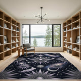 Purple Purple Cosmic Mandala Area Rug