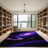 Cosmic Purple Galaxy Area Rug