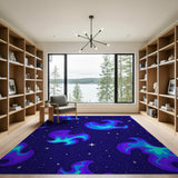 Starry Nebula Swirl Area Rug