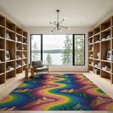 Rainbow Flow Mountain Area Rug