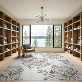 Vintage Fish Vine Line Art Area Rug