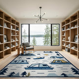 Whimsical Camping Adventure Area Rug