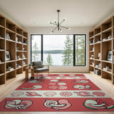 Playful Watermelon Seashell Hug Area Rug