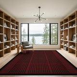 Bold Red Dots Geometric Area Rug
