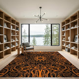 Orange Heritage Tribal Area Rug