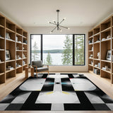 Abstract Geometric Halftone Area Rug