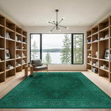 Green Persian Medallion Area Rug