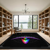 Cosmic Rainbow Vortex Bridge Area Rug