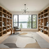 Abstract Area Abstract Organic Beige Neutral Area Rug