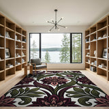 Ornate Pink Floral Vintage No. 3 Area Rug