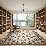 Traditional Persian Beige Traditional Persian Motif Area Rug