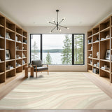 Beige Boho Wave Area Rug