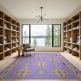 Purple Purple Persian Mandala Area Rug