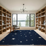 Navy Starry Night Kids Area Rug