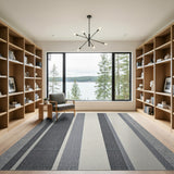 Geometric Modern Grey Modern Grey Vertical Stripe Area Rug
