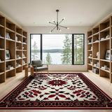 Elegant Red Medallion Persian Area Rug