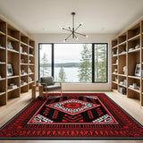 Red Heritage Tribal Bold Red Heritage Tribal Area Rug