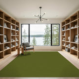 Olive Green Solid Area Rug
