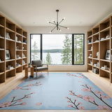 Pink Pink Cherry Blossom Area Rug