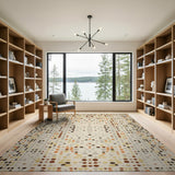 Scattered Dots Geometric Modern Area Rug