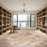 Brown Leopard Print Distressed Area Rug
