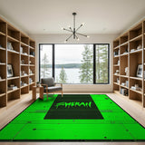 Swerah Dripping Green Geometric Area Rug
