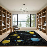 Pixel Space Galaxy Area Rug