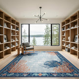 Lionfish Coral Coastal Area Rug