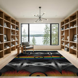 Rainbow Vinyl Soundwave Area Rug