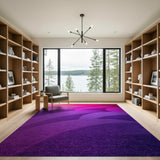 Purple Overlapping Wave Area Rug