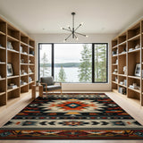 Bold Southwestern Geometric Tribal Rug