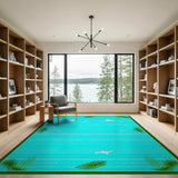Coastal Beach Ocean Sailboat Rug